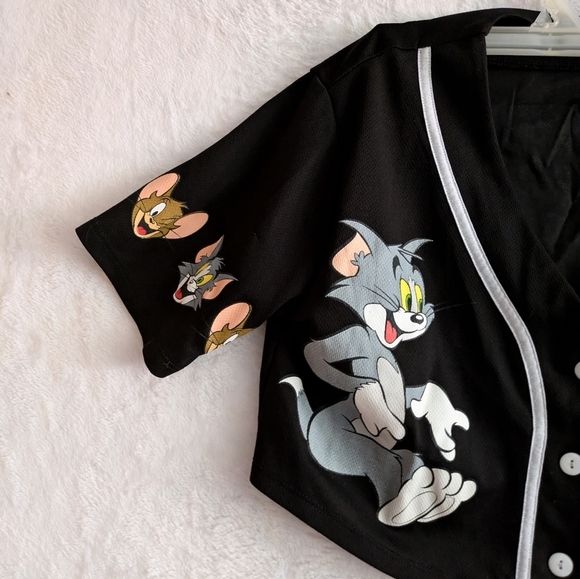 Tom and Jerry jersey size small crop top no tag - Picture 3 of 6